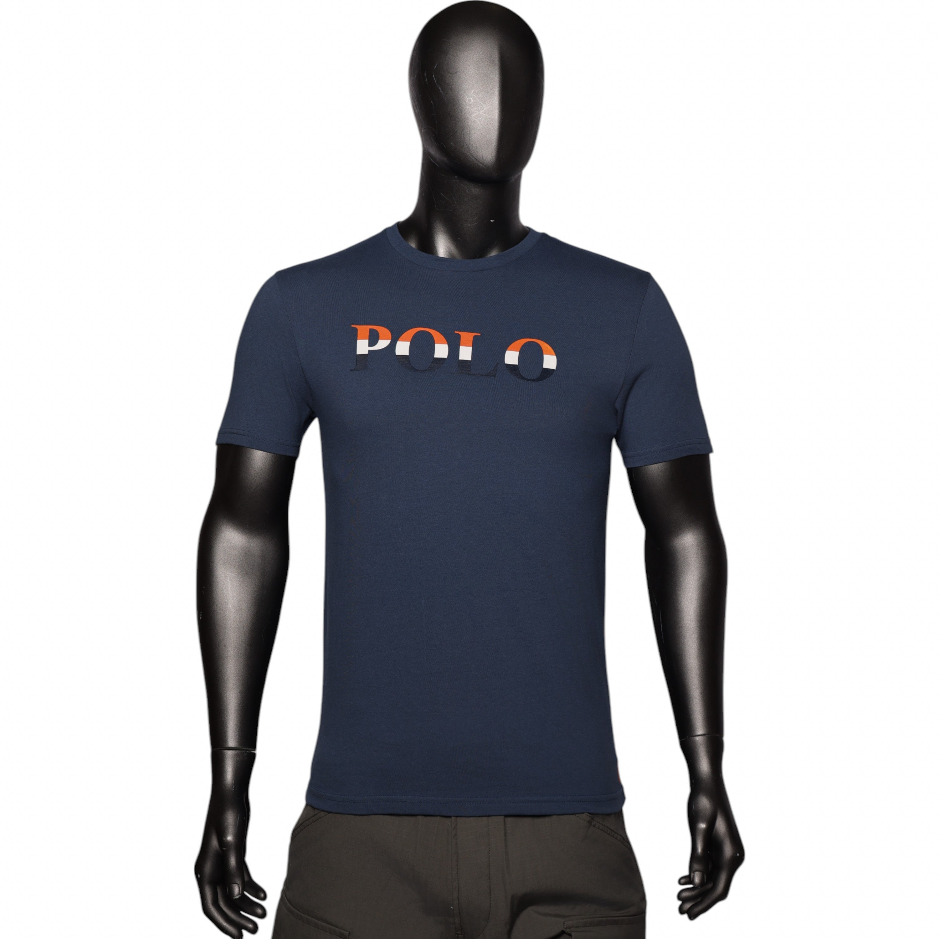 Polo T-Shirt Printed Logo Navy